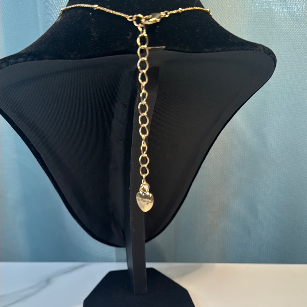 Elegant LV Gold and Pink Trunk Pendant on Betsy Johnson Adjustable Necklace - Picture 5 of 5